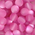 25pcs Resin Transparent Frosted Beads 16mm Cat Eye Circular Rubber Bead Spacer Bead DIY Making Friendship Bracelet Phone Chain Keychain Pen Beads Accessories (Rose) - color: Rose