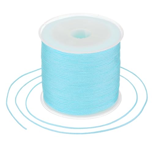 MECCANIXITY 0.8mm Nylon String for Bracelets, 44 Yards Satin Nylon Beading Thread Chinese Knotting Cord for Jewelry Making DIY Craft Beading Friendship Necklace Bracelet(Sky Blue) - color: Sky Blue, size: 0.8mm