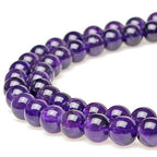 MJDCB 5A Natural South Africa Amethyst Gemstone Round Stone Beads for Jewelry Making DIY Bracelet Necklace (12mm) - color: South Africa Amethyst, size: 12mm