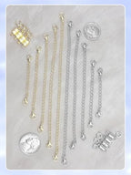 Evnlo Necklace Extender and Magnetic Necklace Clasp,Gold and Silver Chain Extenders for Necklaces Bracelet Jewelry - color: 20Pcs Gold & Silver