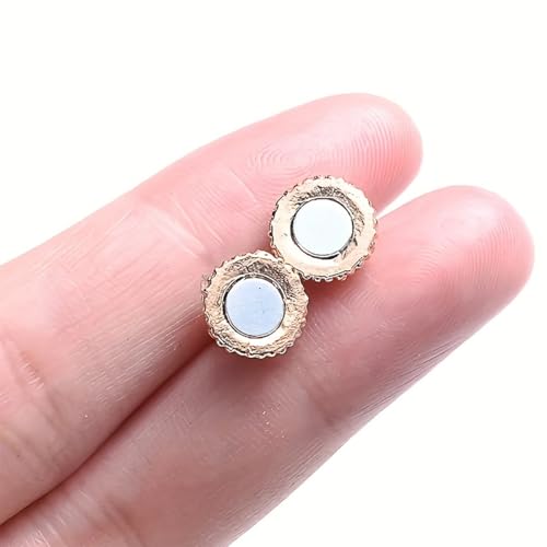 10PCS Magnetic Jewelry Clasps, Crystal Ball Connectors, Magnetic Necklace Clasps and Closures Easy-to-Use for Jewelry Closures (Gold) - color: gold