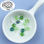 Jmassyang 8mm Briolette Rondelle Faceted AB Crystal Glass Beads for Jewelry Making Bracelets Necklaces Earrings (Green Mixed, 250pcs) - color: Green Mixed, size: 6x8mm