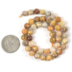 Natural Crazy Lace Agate 8mm Gemstone Faceted Round Loose Strand Beads for DIY Necklace Bracelet Jewelry Making 15 Inch - color: Crazy Lace Agate