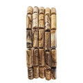 BEADIA Natural Brown Picture Jasper Tube Beads 13x4mm 30pcs Cylinder Loose Semi Gemstone Beads for Jewelry Making Design - color: Brown Picture Cylinder