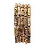 BEADIA Natural Brown Picture Jasper Tube Beads 13x4mm 30pcs Cylinder Loose Semi Gemstone Beads for Jewelry Making Design - color: Brown Picture Cylinder