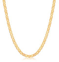 Barzel 18K Gold Plated Mariner Chain Necklace for Women, Flat Marina - Made in Brazil - color: 5MM Gold, size: 20 Inches