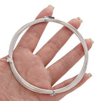BEADIA Silver Plated Wire 0.8mm 5 Meters Bead Cord for Bracelet Necklace Charm Beading Jewelry Making Findings - size: 0.8mm, style: Silver