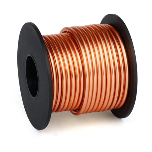 Aluminum Craft Wire, 32.8 Feet 3.0 mm/ 8 Gauge Copper Bendable Soft Metal Aluminum Wire Roll Bulk for DIY Crafts Sculpting Jewelry Making - color: Copper, size: 8 Gauge