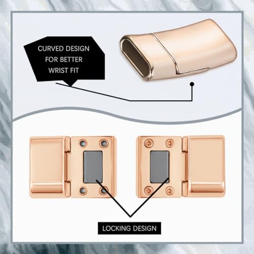 10 Pcs 11.0 x 3.0mm Hole Flat Jewelry Magnetic Clasps and Closure for Leather Bracelet Inner Hole Closure Strip Glue