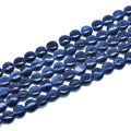 45pcs 8mm Dark Blue Cat's Eye Coin Stone Loose Gemstone Beads Semi-Precious Craft Supplies for DIY Jewelry Making - color: Coin8mm Dark Blue