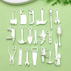 80pcs Bright Silvery New Tool Series Hammer, Wrench, Screwdriver, Measuring Tool Pendant Jewelry Making DIY Keychain Earrings Pendant Various Design Charms for Jewelry Making Bracelets Necklace (SN903) - color: SN903