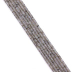 BEADIA Natural Spectrolite Spacer Beads Caps Loose Semi Gemstone for Beading Jewelry Making 4mmx2mm 38cm - color: Spectrolite, size: Round 4mm x 2mm