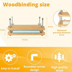 Bamboo Wooden Book Press for Bookbinding - Portable Bookbinding Machine and Book Press (11.6 x 7.9 inches) - style: Bamboo Book Press