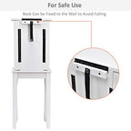 Giantex Jewelry Cabinet Armoire Box Storage Chest Necklace Stand Organizer - color: White