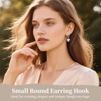 20 Pcs Silver Earring Hooks Small Round Earring Hoops with Loops Jewelry Making Supplies for DIY Dangle Earring Making - color: Silver