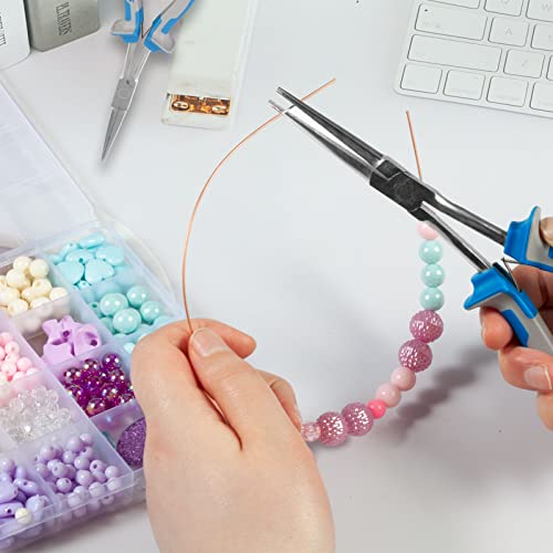 SPEEDWOX Long Reach Needle Nose Pliers with Teeth, Extra Long Plier, 7 Inches Long Nose Mini Precision Wire Looping Pliers for Hard to Reach Narrow Spaces High Leverage Reduce Efforts Non-slip Handles - style: Needle Nose Pliers with Teeth