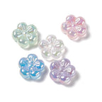 LiQunSweet 20 Pcs 5 Petal Plum Blossom Flowers Acrylic Beads UV Plating Rainbow Iridescent Floral Loose Beads for DIY Jewelry Bracelet Necklace Crafts - color: 5 Petal Flowers Acrylic Beads_20 Pcs