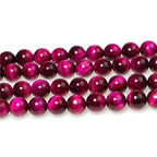 MJDCB Stone Beads 12mm 30pcs Round Rose Red Tiger's Eye Loose Gemstone Bead Charms for Jewelry Making Bracelet Necklace Earring Pendant - color: Rose Red Tiger's Eye, size: 12mm