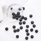 AD Beads Natural Gemstone 10mm Round Loose Beads Big Hole 2mm Sized 30pcs (Rock Lava) - color: Rock Lava