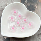 150Pcs Acrylic Flower Beads Candy Color Transparent Plastic Pastel Spacer Beads with Hole for DIY Crafts Wind Chimes Suncatcher Necklaces Bracelets Earrings Jewelry Making(Light Pink) - color: Light Pink