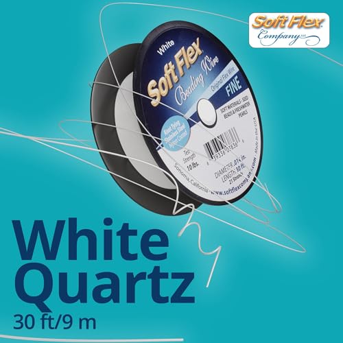 Soft Flex 21 Strand Beading Wire - Fine 0.14 Diameter - 30 Feet Design Wire - style: White Nylon