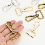 9 Pcs D Ring Swivel Lobster Claw Clasp Push Gate Snap Hooks Trigger Clips for DIY Crafts Keychain Purse Handbag Making,1 Inch Silver - color: 1" Silver 9pcs, size: 1"