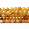 180PCS 4mm 45pcs Natural Yellow Aventurine Jade Beads Round Loose Beads Energy Crystal Healing Power Gemstone for Jewelry Making DIY Bracelet 32" 2 Strands - color: Yellow Aventurine Jades, size: 4mm(2 strands)