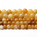 180PCS 4mm 45pcs Natural Yellow Aventurine Jade Beads Round Loose Beads Energy Crystal Healing Power Gemstone for Jewelry Making DIY Bracelet 32" 2 Strands - color: Yellow Aventurine Jades, size: 4mm(2 strands)