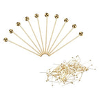 PATIKIL 100Pcs Rose Gold Ball Head Pins Jewelry Making 24 Gauge 18mm Wire Head Pins Brass Round Ball Head Pins Metal End Head Pins for DIY Craft Necklaces Bracelets Earrings - color: Rose Gold, size: 18mm