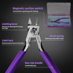 RUITOOL Model Nippers,Gundam Model Tools for Beginners to Repair and Fix Plastic Models, Ultra-thin Single-edged Non-slip Grip,4.7 Inch Sharp Cutters for Gunpla Model Building - color: Purple