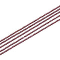 960pcs 5 Strands Pomegranate Red Natural Garnet Bead Strands 2mm Mini Round Faceted Garnet Beads Smooth Red Quartz Stone Loose Spacer Beads for Jewelry Craft Making Hole: 0.4mm