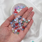 INSPIRELLE 100pcs Heart Crystal Glass Spacer Beads for Jewelry Bracelet Necklace Making, 8mm - color: Hearts