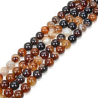 90pcs Adabele AAA Natural Banded Brown Agate Healing Gemstone 4mm (0.16 inch) Small Round Loose Beads Gem Stone Spacer for Craft Jewelry Making GC15-4 - color: Banded Brown Agate, size: 4mm (90pcs/1 Strand)