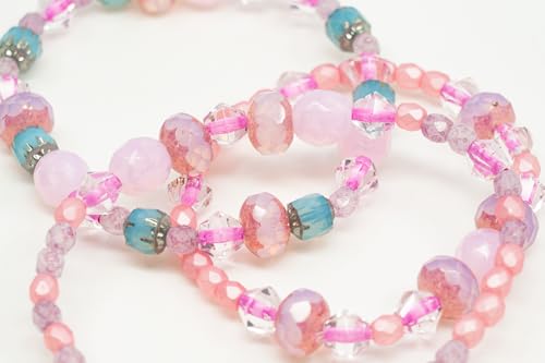 1.8 oz (50g) Gentle Mix of Faceted Fire Polished Czech Glass Beads (Round, Rondelle etc) 4-8mm, Light Pink - color: Pink Mix MIX07, size: 50 g