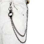 Layered Punk Pants Chain for Men Women, Gothic Hip Hop Jean Chain Wallet Chain Biker Trouser Chain, Goth Emo Fashion Keychain Accessories - color: 2L-Spike Chain