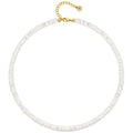 CANEVINKA Bohemian Beaded Choker Necklace 18K Gold Plated Bead Pendant Necklace Vintage Handmade Jewelry for Women - style: Puka Shell