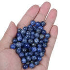 100pcs Natural Stone Beads 8mm Blue Sodalite Round Genuine Real Stone Beading Loose Gemstone Hole Size 1mm DIY Charm Smooth Beads for Bracelets Necklaces Earrings Jewelry Making Crafts - color: Blue Sodalite
