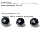 240Pcs Black Wood Beads 16mm for Craft Large Hole Wood Beads Hole:6mm (Black) - color: Black