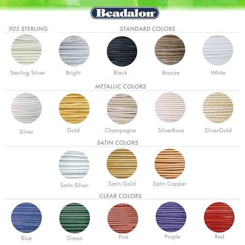 Beadalon 7 Strand Stainless Steel Bead Stringing Wire, 0.015 in / 0.38 mm, White, 30 ft / 9.2 m - color: White, style: .015 in / 0.38 mm , 30 ft / 9.2 m
