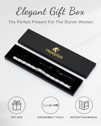 Magnetic Bracelets for Women, 99.99% Pure Copper Bracelet, 3800 Gauss, Adjustable Sizing, Women's Bracelets With Built-in Magnets, Gift Packaging, Fashion Jewelry Gift. - color: Silver