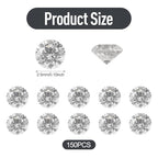 FASHEWELRY 150Pcs 2.5mm Cubic Zirconia Cabochons Tiny Rhinestone Clear Pointed Back Faceted Crystal Diamante Gems for Nail Art Craft Replacing Jewelry Grade AAA - color: Clear, size: 2.5mm
