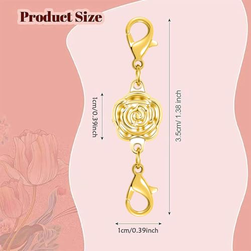 Magnetic Necklace Clasp & Extender Chain Set, 5 Styles Strong Magnetic Necklace Clasp and Closures for Jewelry Connector, Gold & Silver (10pcs) - color: 10pcs