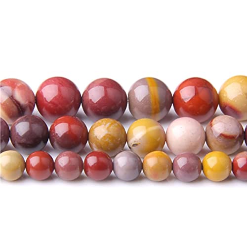 Natural Stone 6mm Egg Yolk Stone Smooth Round Loose Beads Energy Gemstone DIY for Jewelry Making Bracelet Necklace 1 Strand 15" - color: Egg Yolk Stone, size: 6mm