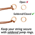 The Beadsmith Soldered Jump Rings – 6mm, Rose Gold Plated, 20-Gauge (0.79mm) Wire Thickness, 144 Pieces – Findings for Making Keychains, Charms, Chain Mail and Body Jewelry - color: Rose Gold, size: 6mm - 19 Gauge