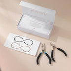 Mother’s Day Gift – Permanent Bracelet Kit with Love Vow Card, 316L Stainless Steel Chain & 925 Silver Heart Clasp, Handcrafted, Ideal for Anniversary & Romantic Date Night - color: Rose Gold + Black 1