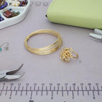 The Beadsmith Half-Round Craft Wire – Soft Temper Jewelry Wire, Gold Color, 21 Gauge, 4 Yards - color: Gold, size: 21 Gauge