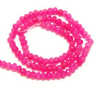 Perlin Agate & Jasper Gemstone Strand Beads 4 mm Rondelle 110 Pieces Jewellery Beads Semi-Precious Stone for Jewellery Necklace Bracelet Earrings (Pink Agate) - color: pink agate
