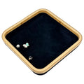TheDisplayGuys - Bamboo Jewelry Organizer Display Tray - Faux Suede Insert - 104 Ring Holder Slots - Black - color: Black Suede, size: Ring Slots - 104, style: Bamboo
