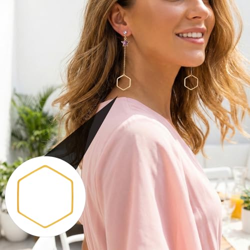 PAGOW 32 pcs Earring Beading Hoop, 8 Shape Hypoallergenic Heart Teardrop Square Round Beading Hoops for Jewelry Making, Earrings Beading Hoop Bulk for DIY Crafts Accessories Supplies (Gold, Silver) - color: 32pcs,8 shapes