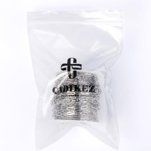 [33 Ft] Stainless Steel Paperclip Chains Roll, 4.3mm Width 304 Stainless Steel Oval Link Chains Spool Bulk for Jewelry Making - color: 4.3mm width